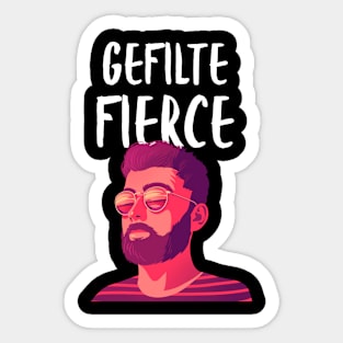 Gefilte Fierce Funny Jewish Themed T-Shirt Sticker